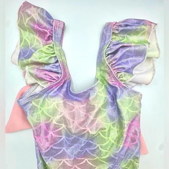 Lola and the Boys Sz 6 Mermaid Bow One Piece Swimsuit - Picture 5 of 6